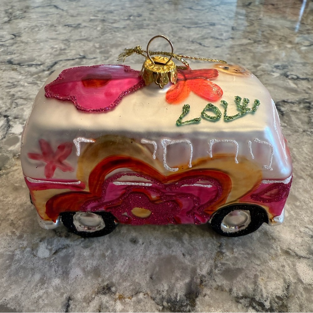 Hippie Bus Christmas Ornament